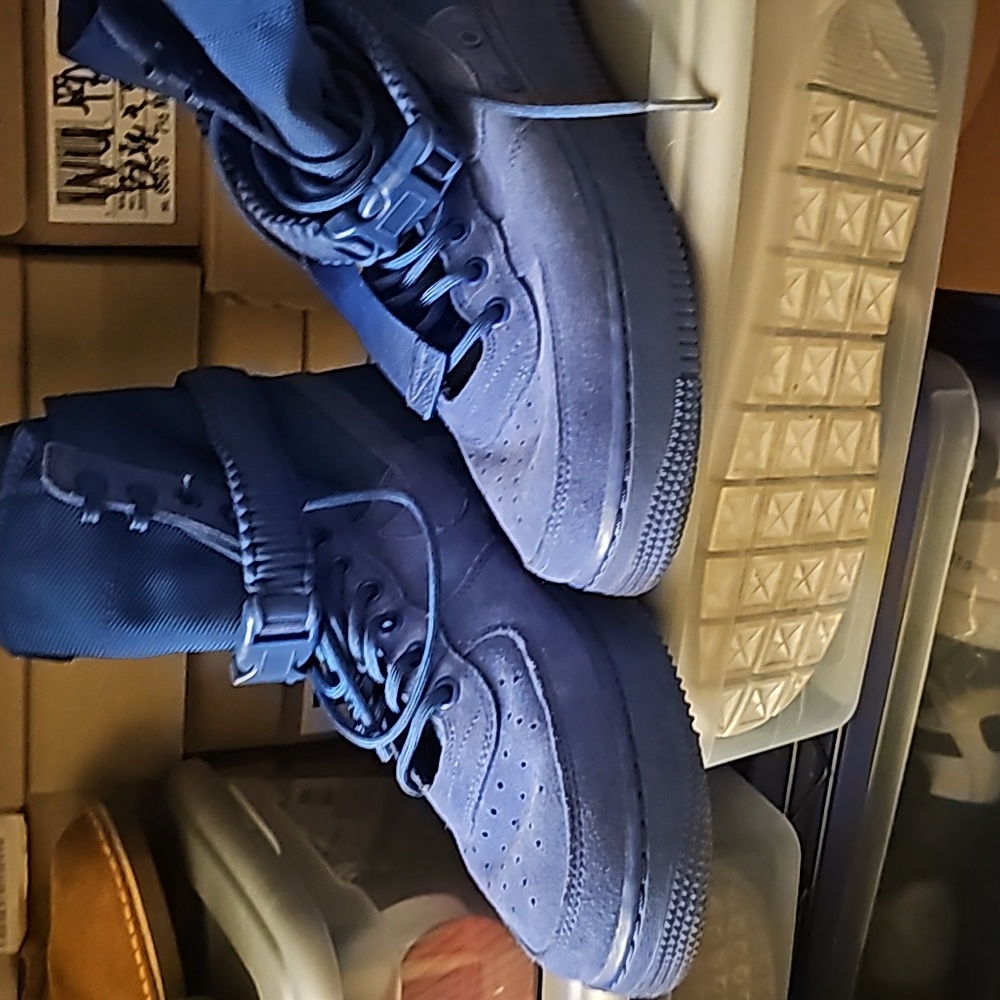 Nike Airforce 1 Suede &Canvas Royal Blue Sneakers